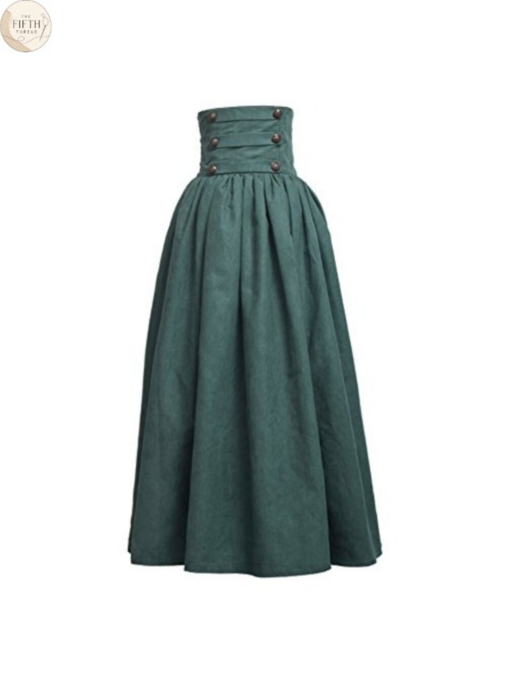 Faux Suede Gothic Steampunk High Waist Walking Skirt Ruffled Cosplay